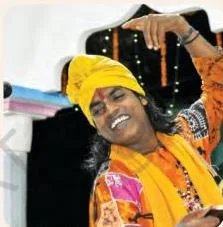 Baul singers from West Bengal singing, narrating and dancing together with Bhakti songs, combining voice and movement