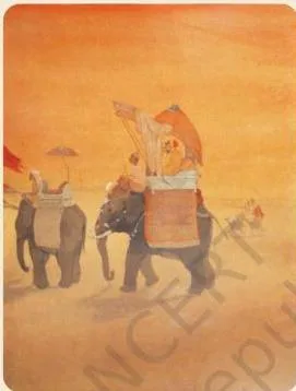 Abanindranath Tagore's Emperor's March to Kashmir in wash and tempera on paper, analysed for scene, perspective and colour blending