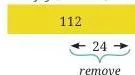 Picture of Joy's 112 marbles with 24 marbles lost, showing that the loss difference exactly cancels Raja's head start