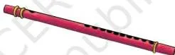 A flute, a long slender tube with finger holes along its body, shown among the four instruments in the opening category exercise