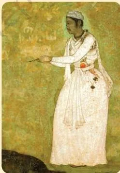 Portrait of Tānsen dated about 1585 to 1590, kept in the National Museum in New Delhi, showing the famed court singer