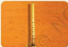 A bamboo shakuhachi, the Japanese end-blown flute known for its breath-rich meditative tone