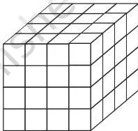General cube with every edge labelled n, built from n layers of n by n unit squares, representing n cubed