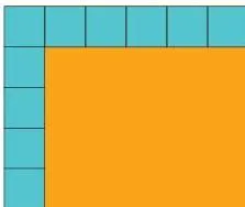 So the area of piece A = square cm