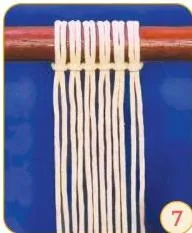 Larger knotted pieces such as wall hangings and torans made by a group continuing the knotting steps through Step 11