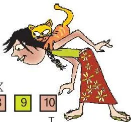 Monto the cat from Be My Multiple, I'll Be Your Factor waiting beside the number grid that hides a name in coloured dots