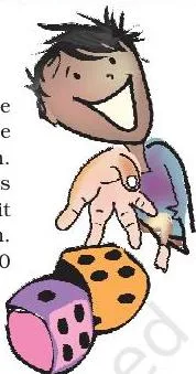 Two dice and a board of circles labelled with numbers for the game of writing multiples in the right circle