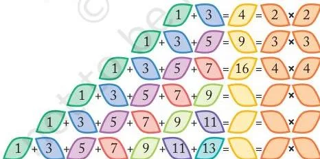 Now, at every step, add the next odd number.