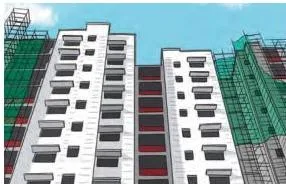A multi-storey building showcasing RCC construction