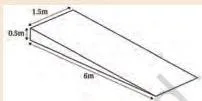 Drawing of a ramp with dimensions