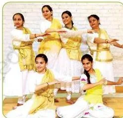 Naurata dancers from Madhya Pradesh in a rhythmic group posture, one of the regional dance forms the chapter asks you to observe