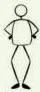 Standing on both feet with no knee bend, the starting level of the lower torso postures