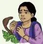 A snake in the branches of a garden tree, the peril that triggers bhayānaka, fear