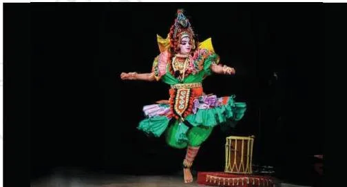 A dancer performing a jump in rhythm with music beats, illustrating the chapter's point that jumps and pirouettes enhance the overall impact of a dance