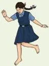Jump with one leg raised