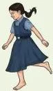 Dancer jumping forward with one leg raised to move in front, teaching how a jump can travel across the floor