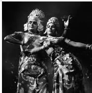 A performance still connected to Uday Shankar's film Kalpana, which the chapter asks you to watch and then dance phrases from