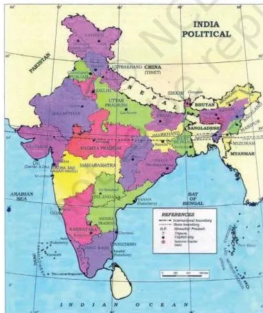 In 1947, the boundaries of several old States of India were changed in order to create new States.