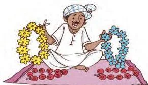Let us count the number of flowers and the number of neem daatun.