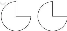 A pair of irregular closed shapes of identical shape and size drawn side by side for tracing and superimposing