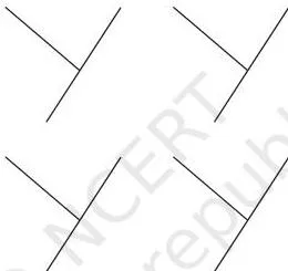 Rows of paired outline shapes for practising congruence checks, each pair to be compared by superimposing one shape on the other