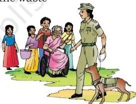 All the children answered together, “*Dadiji*, it is a police dog!”