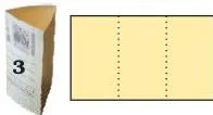 A postcard with two lines drawn on it, ready to be folded into a triangular pipe