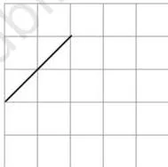 One straight side drawn on squared paper, the starting edge a student completes to make a shape with an area of 4 square cm