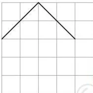 Only two sides of a shape drawn on squared paper, the starting puzzle a student completes to reach an area of 10 square cm