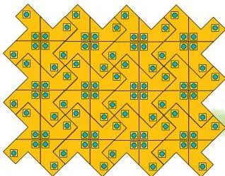 Ziri's floor pattern made by repeating her yellow tile many times with no gaps between the copies