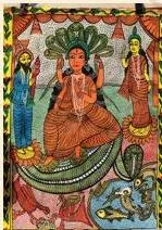 A dancer in a Jain manuscript, one of the styles of depicting the human body shown in the stereotype activity