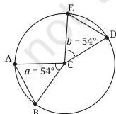 Let us use our imagination. Assume that B, A, E, and D are located clockwise on the circle as shown in Fig 5.10.