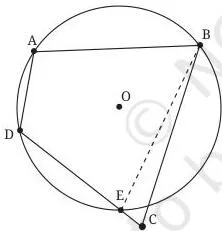 Suppose ABCD is not cyclic; Since A, D, B are not collinear, there is a circle passing through the three points; If that circle does not pass through C, there are two cases: C is outside or C is inside the circle; We deal only with the first case and leave the other to the reader.