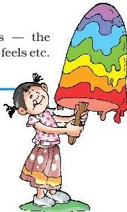 Describe it using interesting describing words — the colours, the flavours, the size, how it looks, tastes, feels etc.
