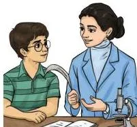 Ajji speaking with Harsha, a supporting character whose story of overcoming fear helps the main character grow