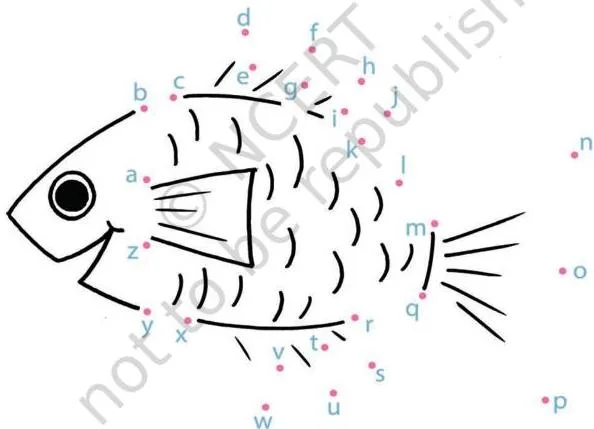 Join the letters in the correct alphabetical order to complete the picture and then colour it.