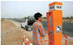 Emergency call box on NH-48