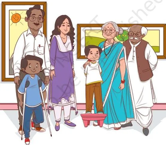 Lina stays with her family in a village.