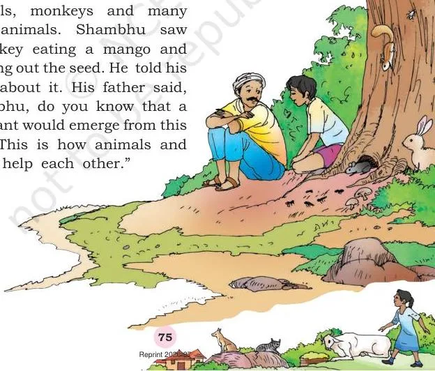 One day Shambhu, a little boy, was going through the forest with his father.