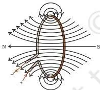 Magnetic field lines of the field produced by a current-carrying circular loop