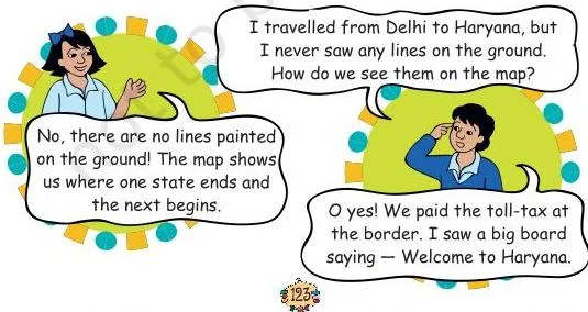 Sabu is confused about the lines shown between the states.