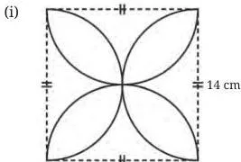 The centres of the arcs are the midpoints of the sides of the square