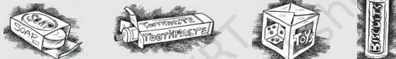 Soaps, toys, pastes, snacks etc. often come in the packing of cuboidal, cubical or cylindrical boxes. Collect, such boxes (Fig 9.11).