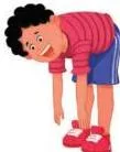 The boy is skipping.
