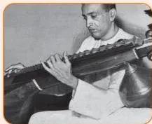 Portrait of Mysore Doraiswamy Iyengar, the Carnatic veena player born in 1920