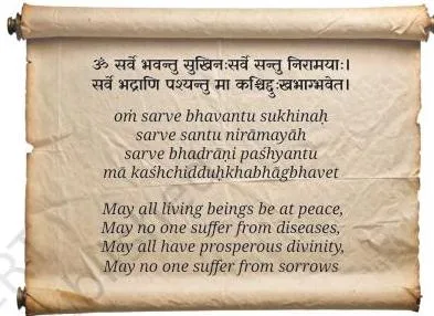 A performer holding a graceful prayer pose, illustrating the example of a benediction that closes a natya