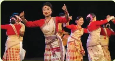 Collage of regional dance performances including Bihu from Assam and Rouf from Kashmir, paired with the chapter's personalities task
