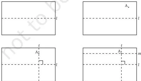 Now, fold a line perpendicular to $t$ passing through A again.