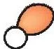 A single flower petal drawn in outline beside a blank space, showing one-fifth of a five-petal flower to complete
