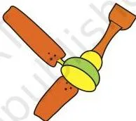 A fan with half of its blades drawn and the other half blank, showing that the whole fan has double the drawn blades